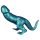 Toppedmonster - dinozaur silikonowy dildo - 26 cm (turkus)