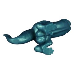 Toppedmonster - Dinosaur Silicone Dildo - 26 cm (turkusowy)