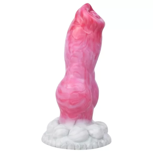Animalorny Buldog - dildo penis psa - 17cm - różowy