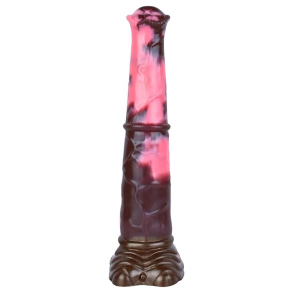 Bad Horse - silikonowy koński dildo 24 cm (brązowo-różowy)