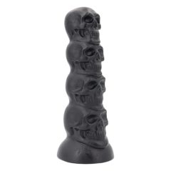 Toppedmonster - dildo z czaszką - 22 cm (czarny)