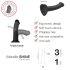 Strap-on-me Metallic Shine M - przyjazne skórze dildo (metaliczny róż)