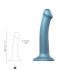 Strap-on-me Metallic Shine M - przyjazne dla skóry dildo (metaliczny niebieski)