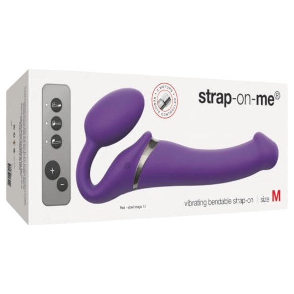 Strap-on-me M - bezpaskowy wibrator przypinany (fioletowy)