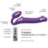 Strap-on-me M - bezpaskowy wibrator przypinany (fioletowy)