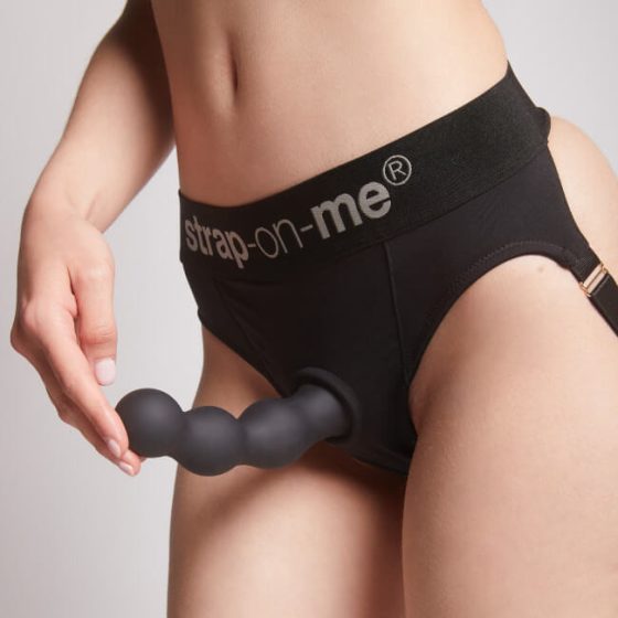 Strap-on-me Balls M - dildo w kształcie kulki z nóżkami (czarny)