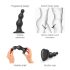 Strap-on-me Beads S - koralikowe dildo z przyssawką (czarne)