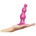 Dildo na przyssawce z koralikami M – różowy (Strap-on-me)