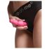 Dildo na przyssawce z koralikami M – różowy (Strap-on-me)