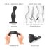 Strap-on-me Curvy S - falowana przyssawkowa dildo (czarna)