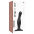 Strap-on-me Curvy S - falowana przyssawkowa dildo (czarna)