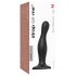 Strap-on-me Curvy M - falisty, przyssawkowy dildo (czarny)