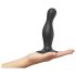 Strap-on-me Curvy M - falisty, przyssawkowy dildo (czarny)