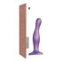 Strap-on-me Curvy M - falowany dildo z przyssawką (fioletowy)
