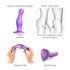 Strap-on-me Curvy M - falowany dildo z przyssawką (fioletowy)