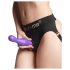 Strap-on-me Curvy M - falowany dildo z przyssawką (fioletowy)