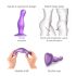 / Strap-on-me Curvy L - falujący, przyssawkowy dildo (fioletowy)