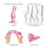 Strap-on-me Curvy M - faliste dildo z przyssawką (różowy)