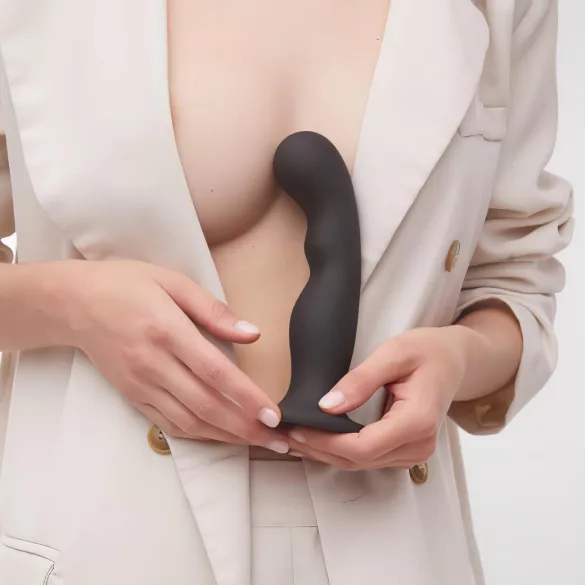 Strap-on-me P&G S - dildo z przyssawką wygięte - czarny