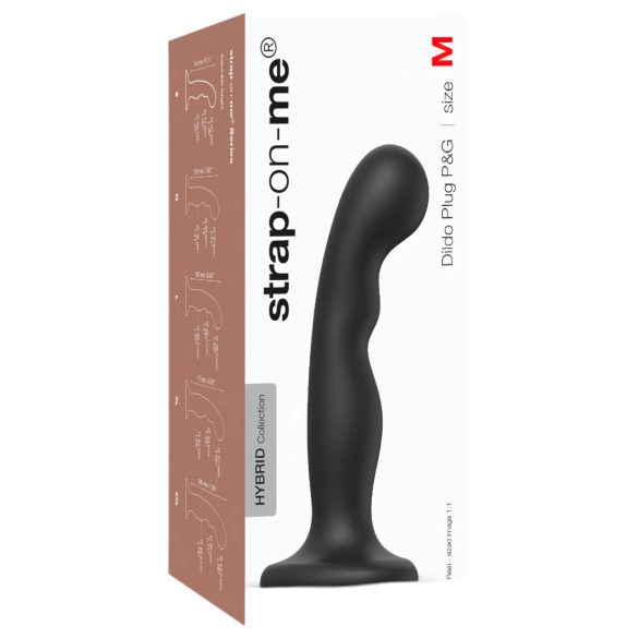 Strap-on-me P&G M - zakrzywione dildo z przyssawką (czarne)