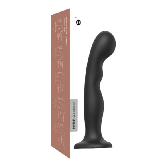 Strap-on-me P&G L - wygięte dildo z przyssawką (czarne)