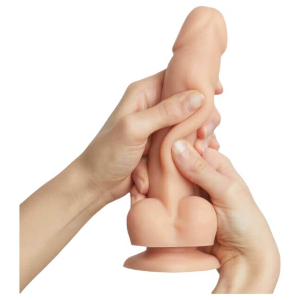 Strap-on-me S - dwuwarstwowy dildo z przyssawką (naturalny)