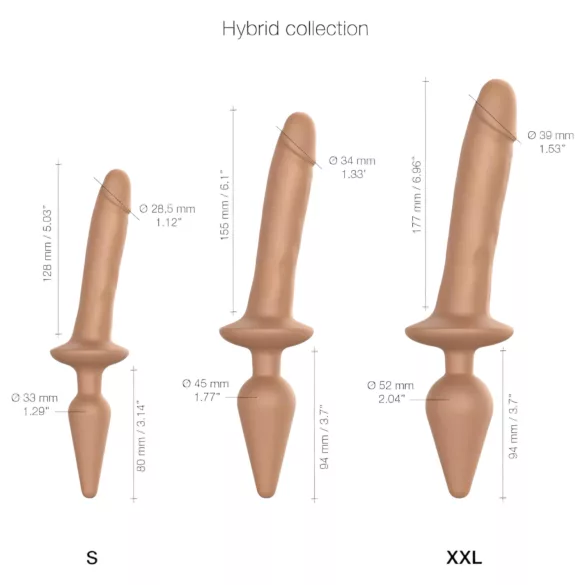 Strap-on-me Switch Realistic L - realistyczny silikonowy dildo 2w1 (naturalny)