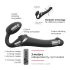 Strap-on-me S - przypinany, powietrzny wibrator falowy - (czarny)