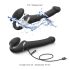 Strap-on-me S - przypinany, powietrzny wibrator falowy - (czarny)