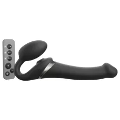   Strap-on-me - wibrator do przypięcia z falami powietrza M - czarny