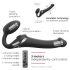 Strap-on-me M – czarny strap-on z powietrznym wibratorem