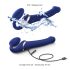 Strap-on-me S - przymocowywany, powietrzny wibrator falowy - (niebieski)
