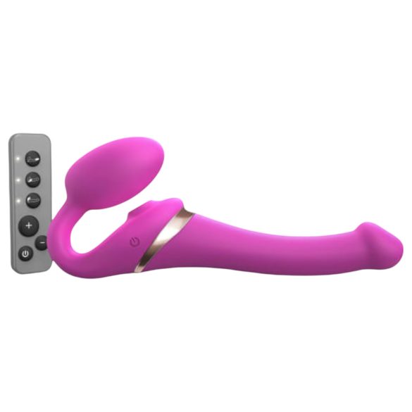 Strap-on-me S - przypinany wibrator falowy (różowy)