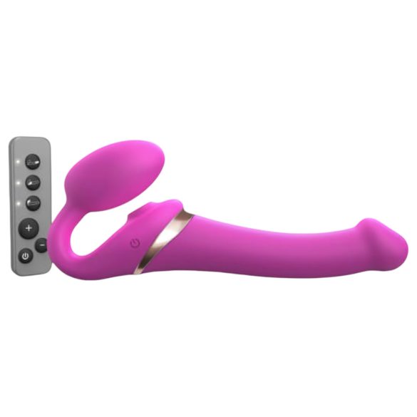 Strap-on-me M - przypinany, powietrzny wibrator (różowy)