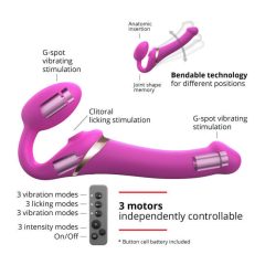   Strap-on-me M - Wibrator powietrzny Strap-on-me - średni (różowy)