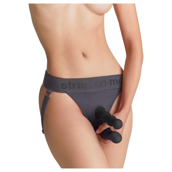 Strap-on-me - majtki do dilda z paskiem - XS-XXL - szare