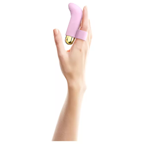 Love to Love - wibrator na palec ładowany USB - silikon różowy