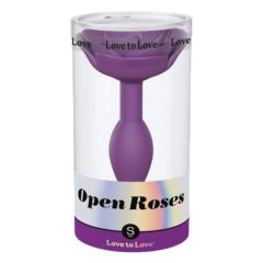   Love to Love Open Roses S - silikonowe dildo analne (fioletowe)