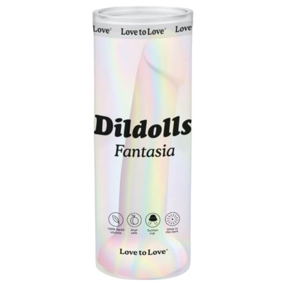 Dildolls Fantasia - silikonowy dildo z przyssawką (w paski)