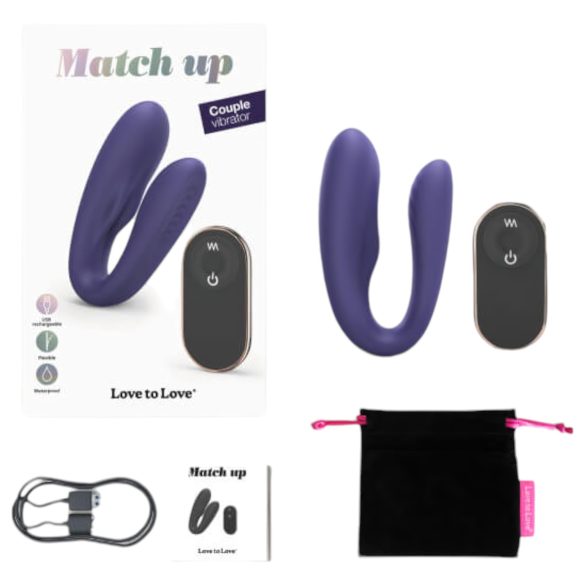 Love to Love Match up – bezprzewodowy wibrator dla par (fioletowy)