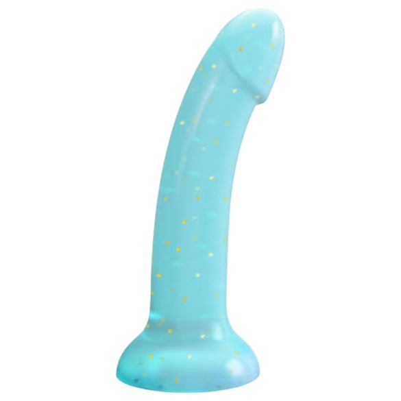 Dildolls Nightfall - dildos z przyssawką, turecki błysk (turkusowy)