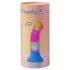 Love to Love Candy Loop - świecący silikonowy wibrator z diodami LED (różowo‑niebieski) - 16,9 cm