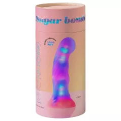   Love to Love Sugar Bomb - świecący silikonowy wibrator z diodą LED (różowo-żółty) - 16,9 cm