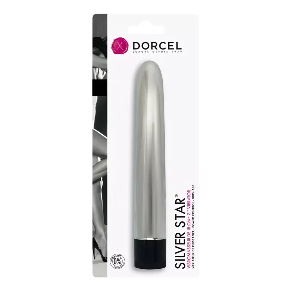 Dorcel Silver Star - wibrator klasyczny - srebrny