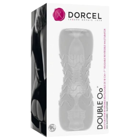 Dorcel Double Oo - przezroczysty masturbator dla mężczyzn