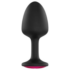   Dorcel - korek analny z różowym kryształem - czarny - Geisha Plug Ruby M