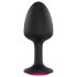 Dorcel Geisha Plug Ruby M - czarny korek analny z różowym kamieniem