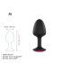 Dorcel Geisha Plug Ruby M - czarny korek analny z różowym kamieniem