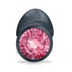   Dorcel Geisha Plug Ruby M - różowe dildo analne z kamieniem (czarne)