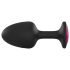 Dorcel Geisha Plug Ruby M - czarny korek analny z różowym kamieniem